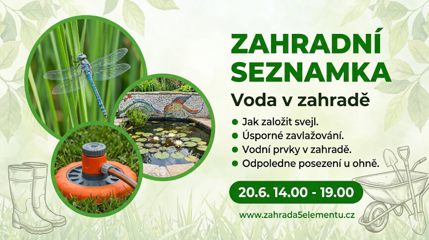 Zahradní seznamka – voda v zahradě