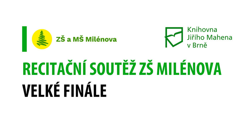 Recitační soutěž ZŠ Milénova — velké finále