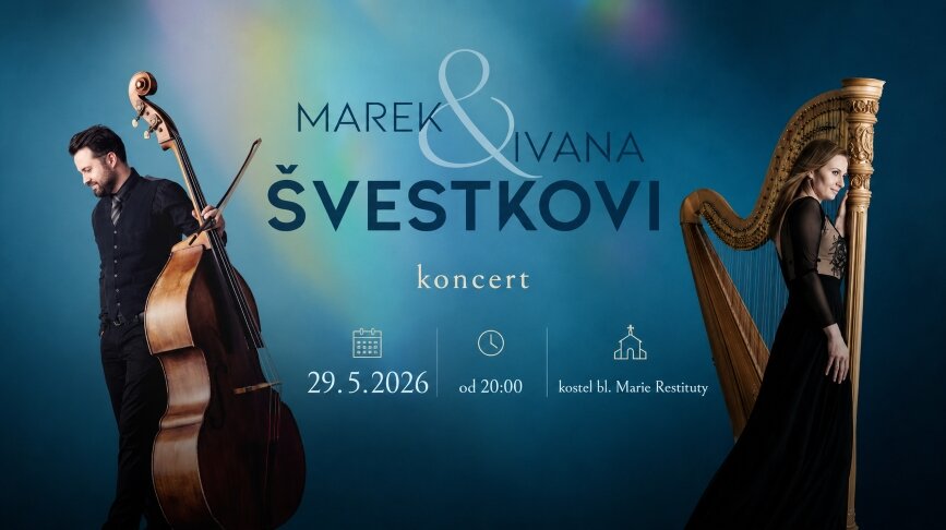 Koncert pro harfu a kontrabas (Noc kostelů – Lesná)