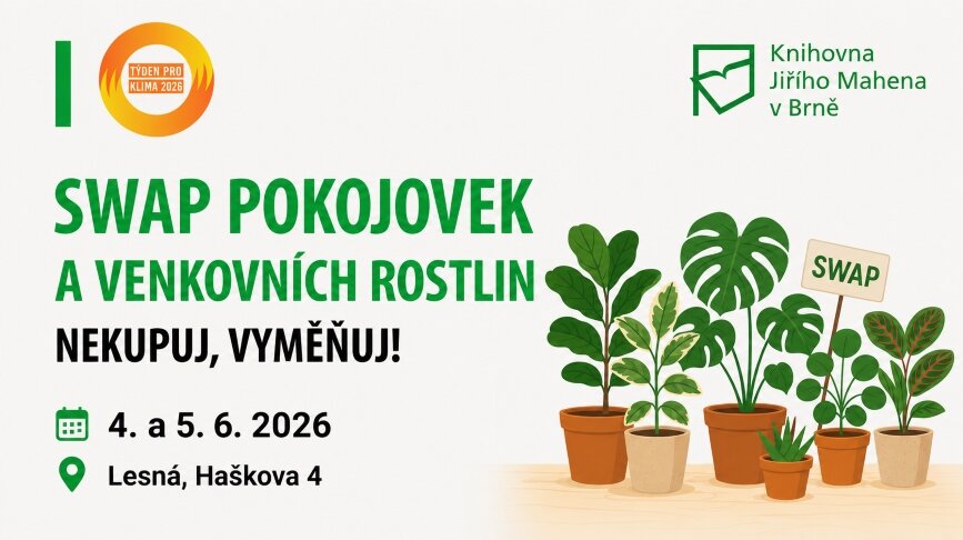 Swap pokojovek a venkovních rostlin – nekupuj, vyměňuj!