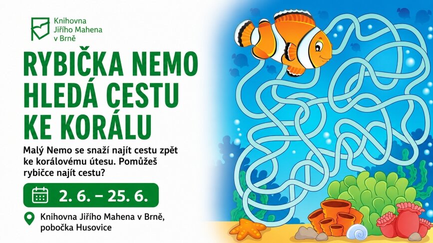 Rybička Nemo hledá cestu ke korálu