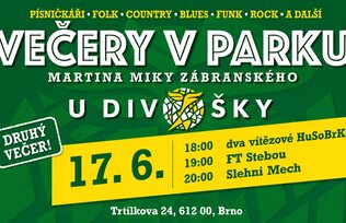 Večery v parku: dva vítězové HuSoBrKo / F.T. SteBou / Slehni Mech