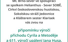 Připomínka výročí příchodu Cyrila a Metoděje a 611. výročí upálení Jana Husa