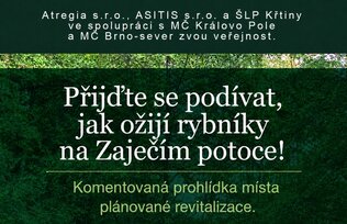 Komentovaná prohlídka místa plánované revitalizace rybníčků v údolí Zaječího potoka