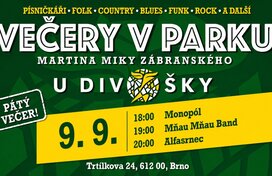 Večery v parku: Monopól / Mňau mňau band / Alfasrnec