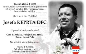 Uctění památky letce RAF Josefa Keprta