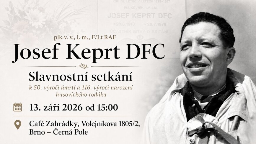 Uctění památky letce RAF Josefa Keprta