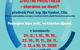Globální zdroje a energetika – přednáška z cyklu „Životní prostředí – staráme se dost?“