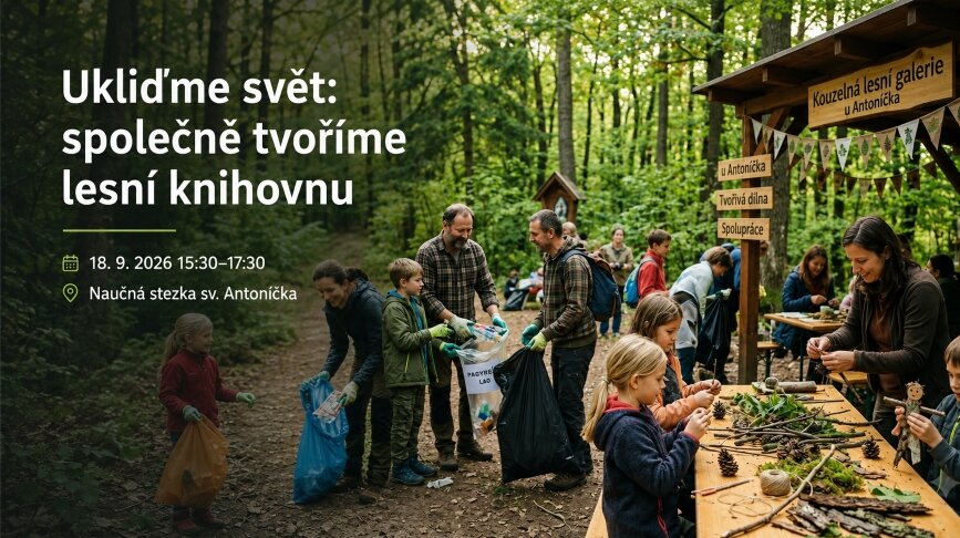 Ukliďme svět: společně tvoříme lesní knihovnu