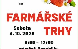 Farmářské trhy se sousedským posezením na náměstí Republiky