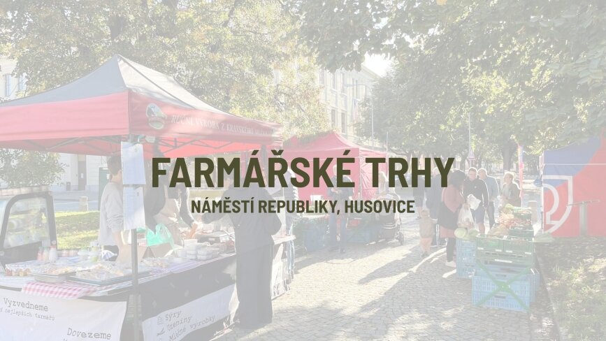 Farmářské trhy se sousedským posezením na náměstí Republiky