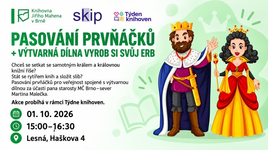Pasování prvňáčků + Výtvarná dílna Vyrob si svůj erb