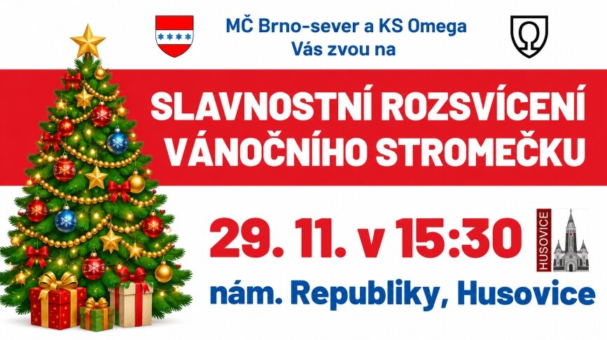 Rozsvěcování vánočního stromu v Husovicích