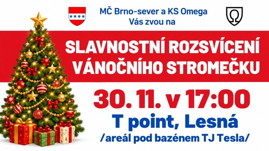 Rozsvěcování vánočního stromu na Lesné