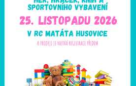 Bazárek her, hraček, knih a sportovního vybavení