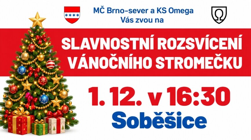 Rozsvěcování vánočního stromu v Soběšicích