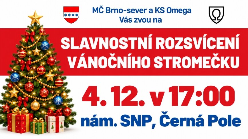 Rozsvěcování vánočního stromu v Černých Polích